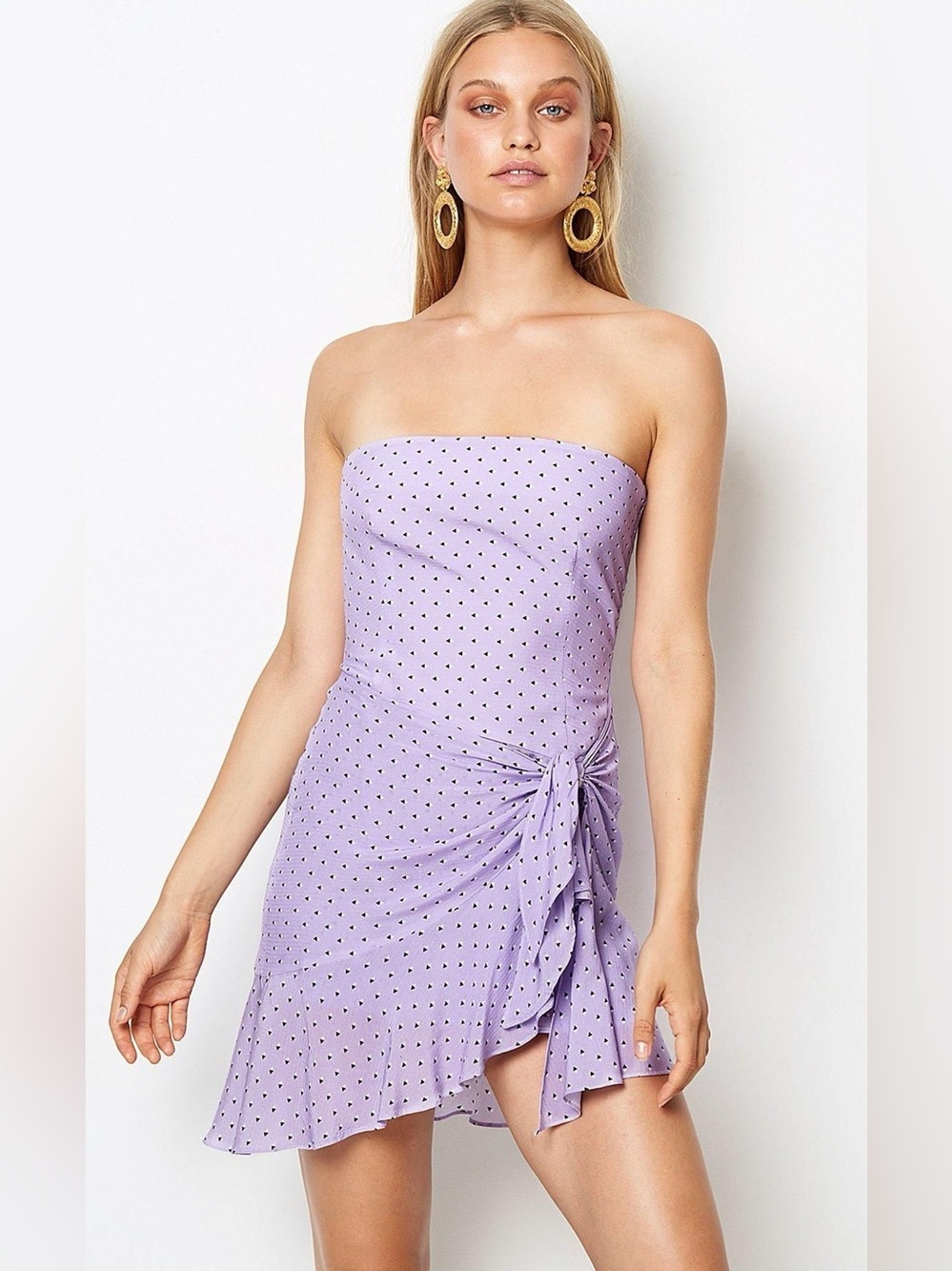 Bec and Bridge Miami Heat Strapless Mini Dress in Lilac Size 4
